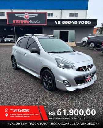 NISSAN MARCH 1.6 RIO 2016 16V FLEX 4P MANUAL NISSAN MARCH 1.6 RIO 2016 16V FLEX 4P MANUAL